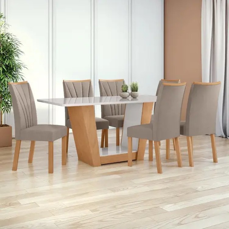 MESA DE LUXO! 🤩 Conjunto Sala De Jantar! 🔥 DESIGN LINDO!