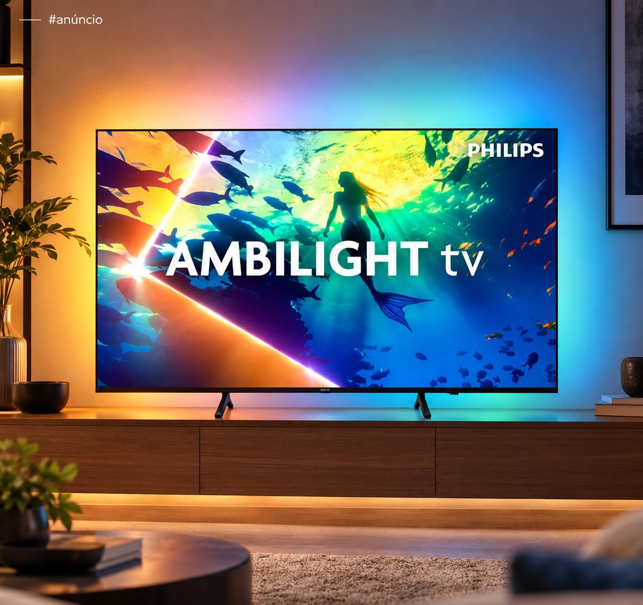 Smart Tv 65" 4k Philips Ambilight Titan os 20w Hdr10+